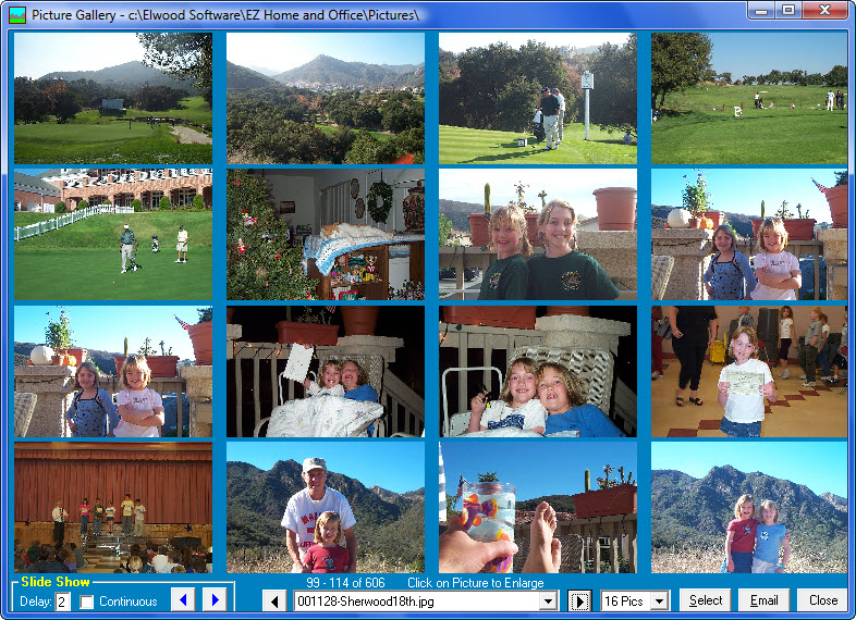 Picture Gallery with Slide Show