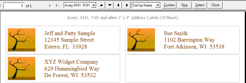 Print Labels on 8161 Labels