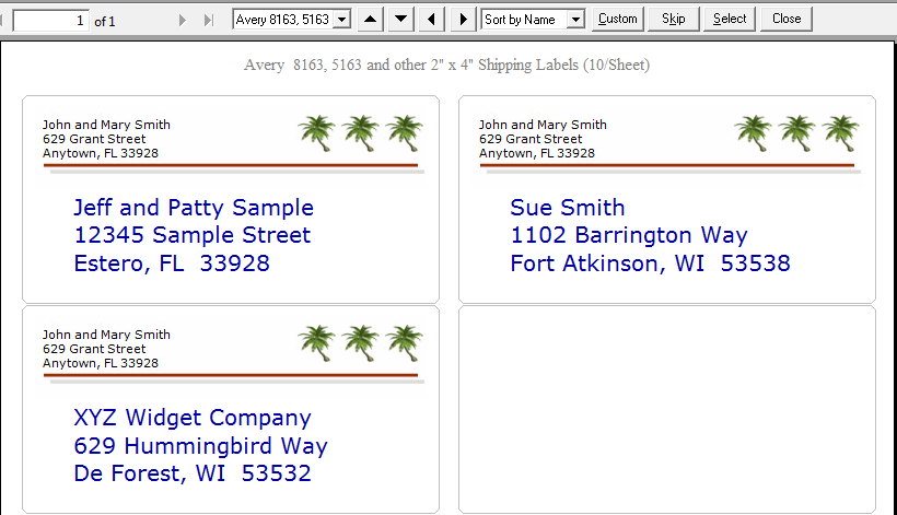 Print Labels on 8163 Labels