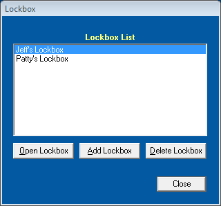 Lockbox List
