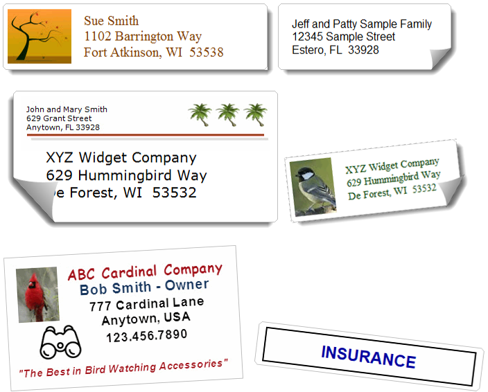 Print Address Book Labels on Common Avery Labels